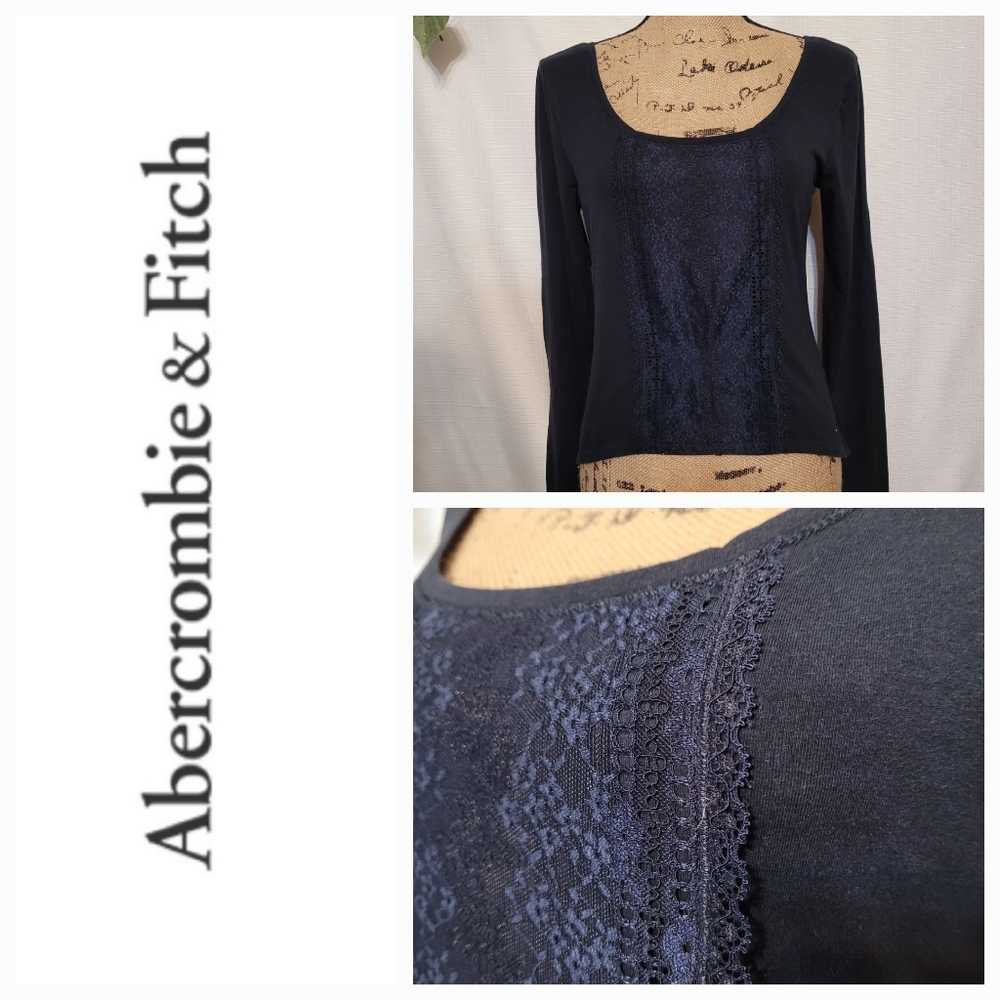 Gorgeous Vintage Abercrombie & Fitch Lace Front Scoop-Neck Top